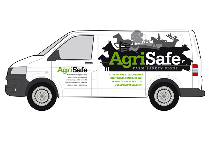 AgriSafe logo application on van
