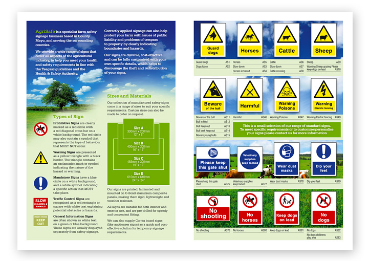 AgriSafe catalogue layout design