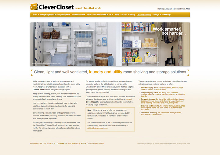 CleverCloset web design 8