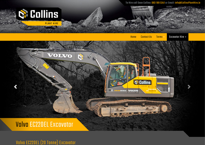 CollinsPlantHire.ie web page design