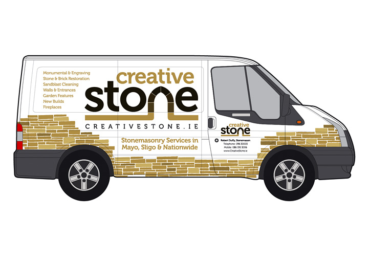Creative Stone van wrap right