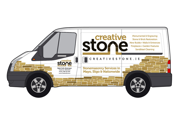 Creative Stone Van Wrap Design Enniscrone