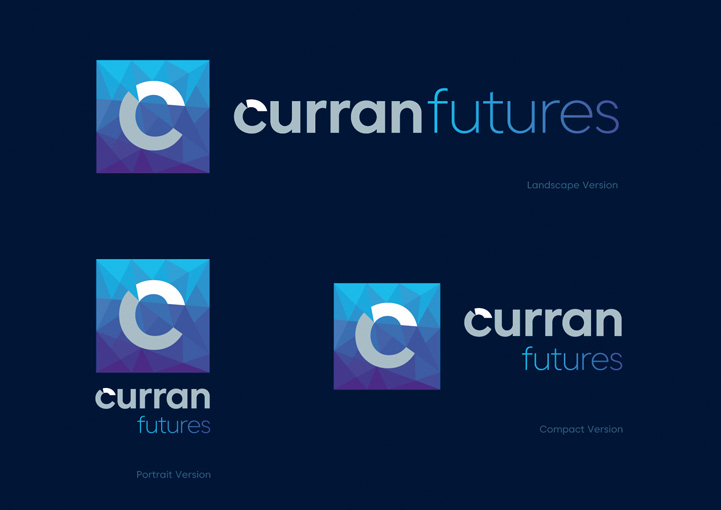 Curran Futures dark brand design