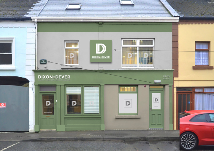Dixon & Dever exterior signage design