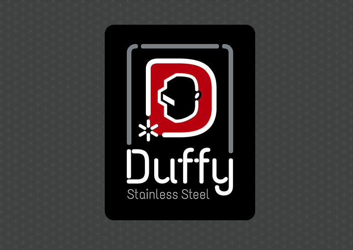 Duffy Stainless Steel Logo Design Castlebar