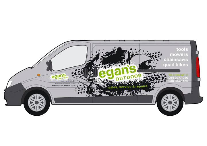 Egan's Outdoor vehicle graphics left