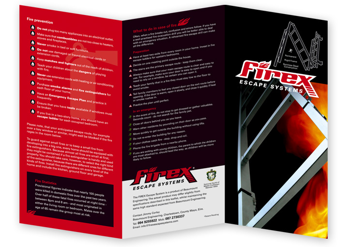 Firex leaflet design front