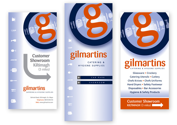 Gilmartins branding sign designs