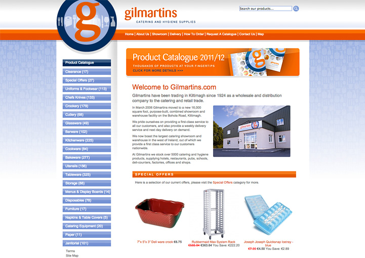 Gilmartins website design 1