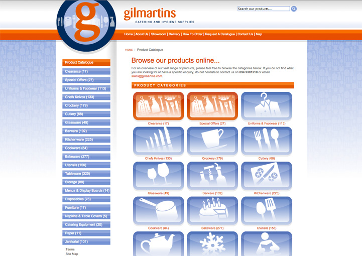 Gilmartins web catalog design 4