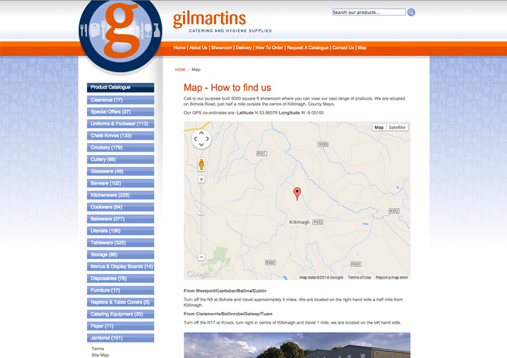 Gilmartins web page design 8