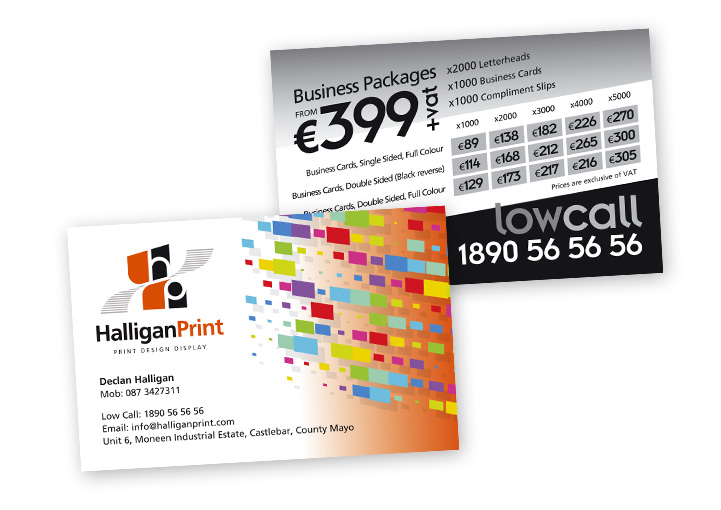 Halligan Print business card design