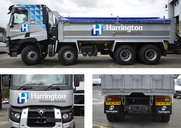 Harrington Concrete vehicle graphics design