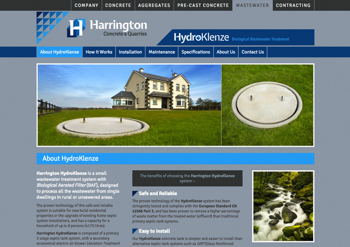 Harrington Concrete website design 5