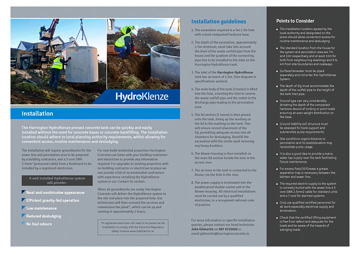 Harrington Concrete brochure design