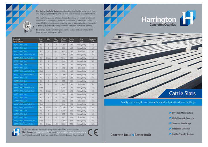 Harrington Concrete pamphlet design