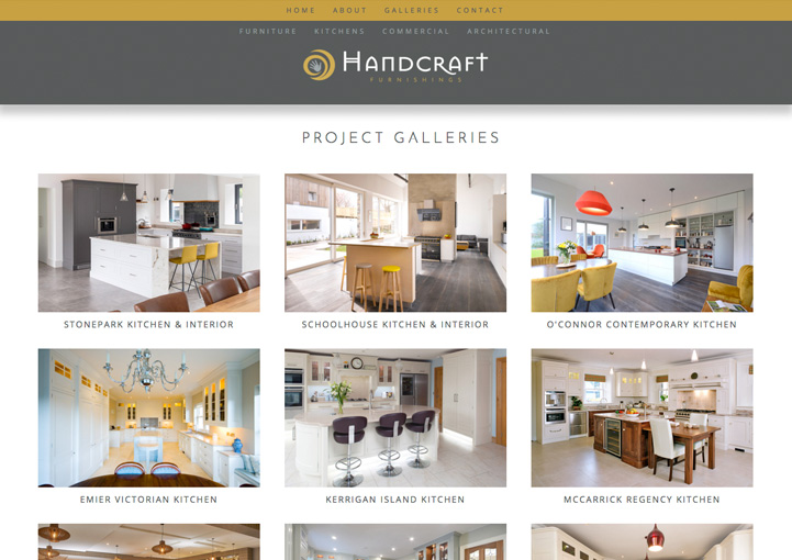 Handcraft Furnishings web design 3