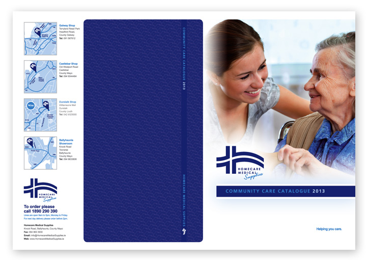 Homecare Medial Supplies community care catalogue design