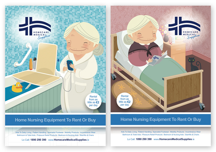 Homecare Medial Supplies poster designs