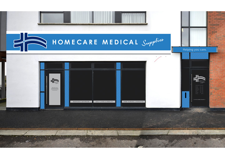 Homecare Medial Supplies cavan shop front sign design