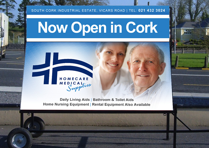 Homecare Medical Supplies Trailer Sign Design Cork
