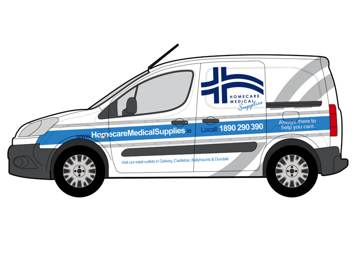 Homecare Medical Supplies Fleet Graphics Design Ballyhaunis