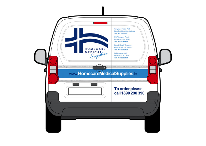Homecare Medial Supplies vehicle graphics design 4