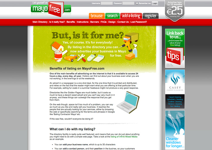 MayoFree web design