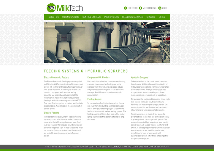 MilkTech web design