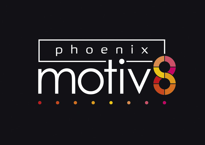 Phoenix Motiv8 logo design black