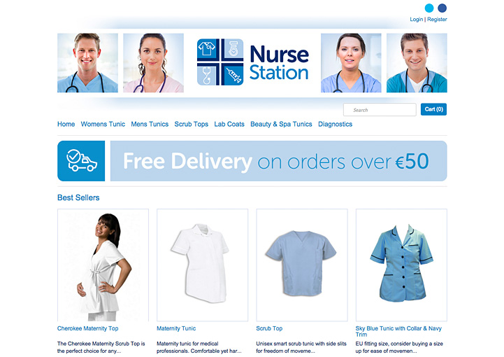 Nurse Station web header and banner designs