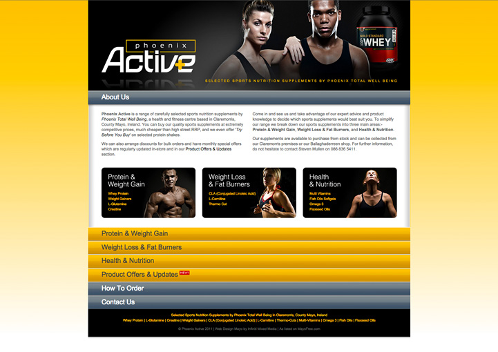 Phoenix Active web page design
