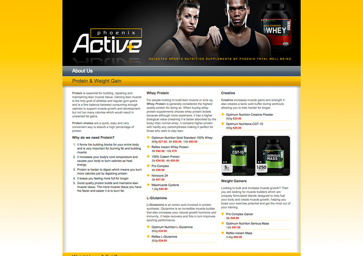 Phoenix Active website design