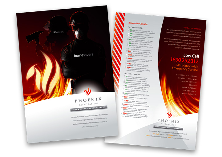 Phoenix Restoration brochure design