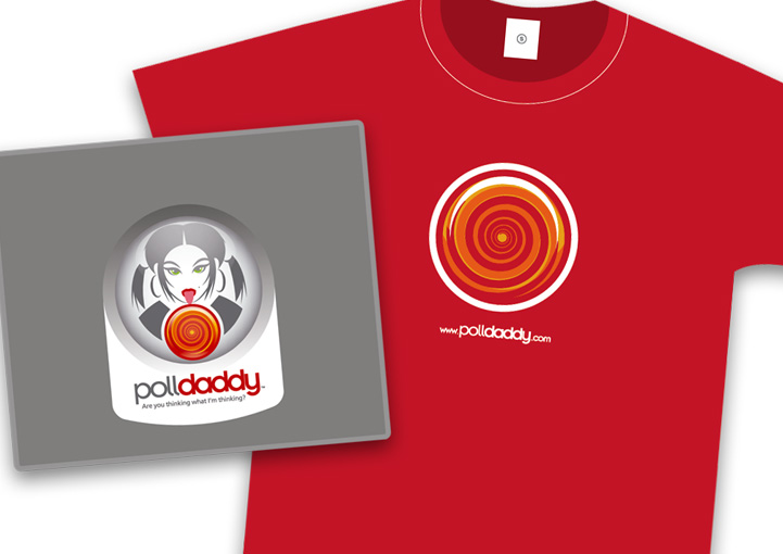 PollDaddy sticker and tshirt design