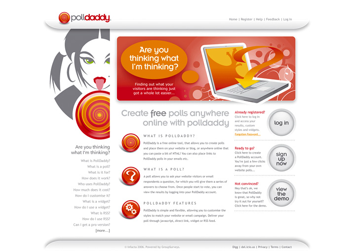 PollDaddy website design