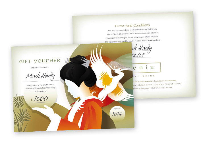 Phoenix Total Well-Being gift voucher design