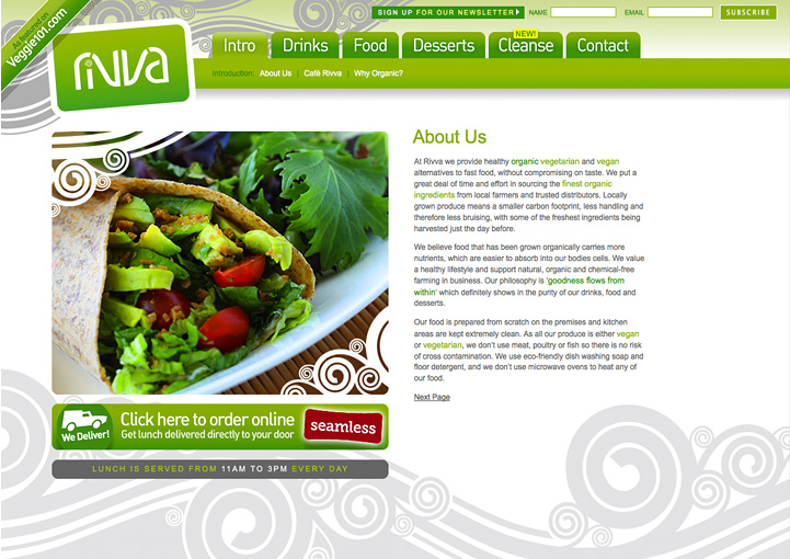 Rivva web design