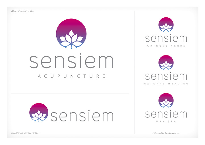 Sensiem Acupuncture logo design