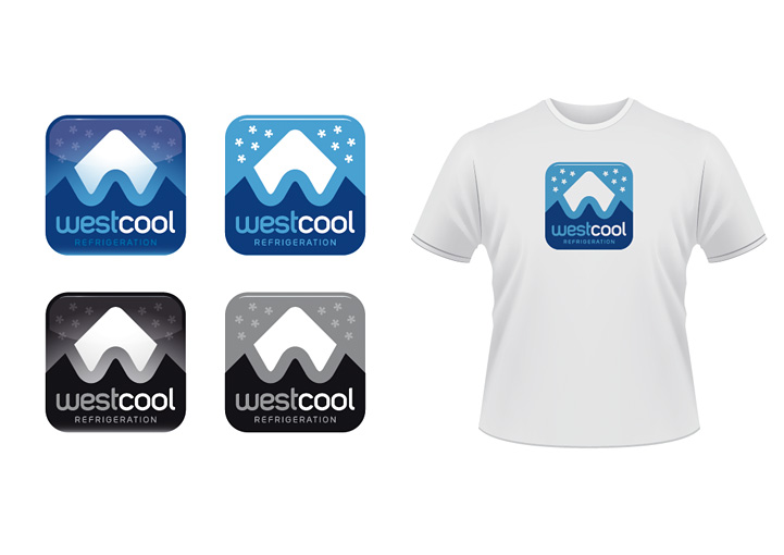 Westcool Refrigeration logo design variations