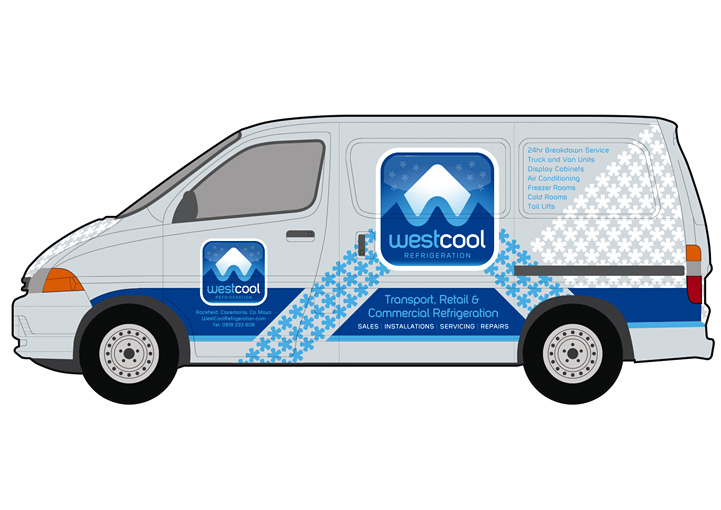 Westcool Refrigeration vehicle graphics design