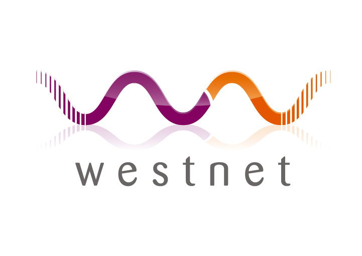 WestNet Broadband logo brand design