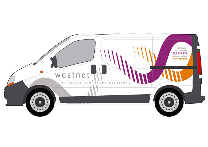 WestNet Broadband Vehicle Graphics Design Castlebar