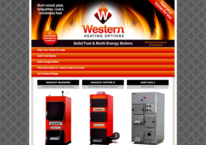Western Heating Options website design